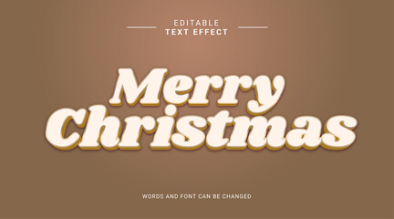 Merry Christmas text effect editable modern style color