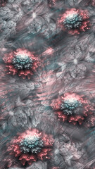 geometrical style, fractal style seamless digital print design