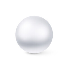 Illustration of White Christmas Tree Ball Template with Shadow on White Backdrop