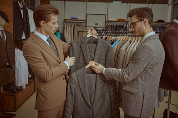 men choose a suit