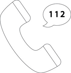 emergency icons phone and emergency