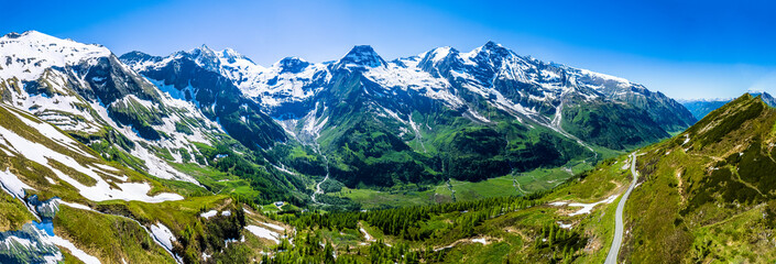 landscape at the Grossglockner Mountain in Austria