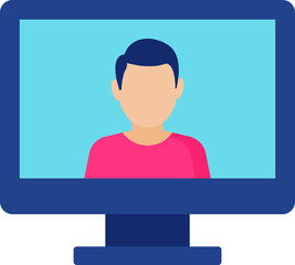 education icons monitor screen and monitor