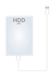 Hard disk drive HDD. vector