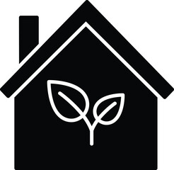 ecology icons eco house and ecological