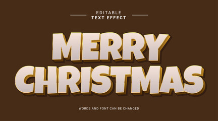 Merry Christmas text effect editable modern style color