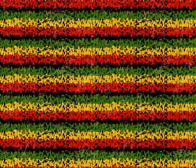 Seamless Pattern. Striped Texture of Rasta Flag Colors. Vector Illustration.