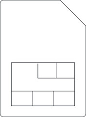 electronics and devices icons sim and chip
