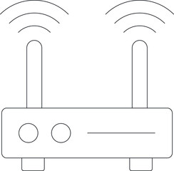 electronics and devices icons modem and wi-fi