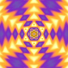 Obraz premium Abstract Purple & Gold Glowing Fractal Flower - because, purple! Amazing contrast of purple & gold to make this design appealing to hold :-)