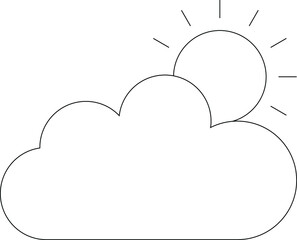 camping icons cloud  and sun