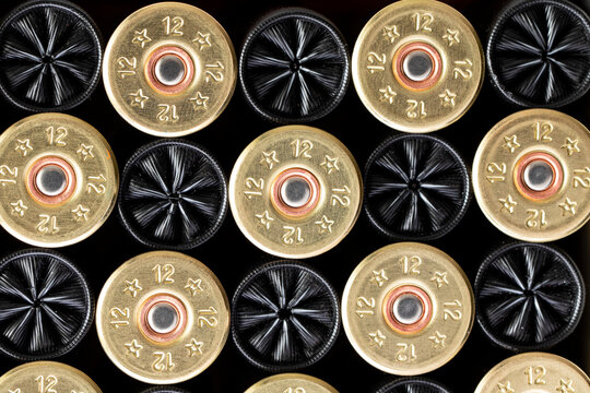Background of cartridges for hunting