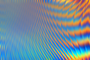Holographic colorful neon background. Wallpaper glass pattern hologram abstract gradient