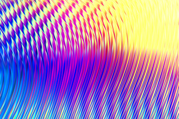 Holographic colorful neon background. Wallpaper glass pattern hologram abstract gradient