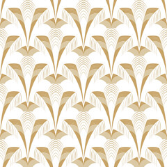 Fototapeta na wymiar Abstract seamless gold pattern in Asian style.
