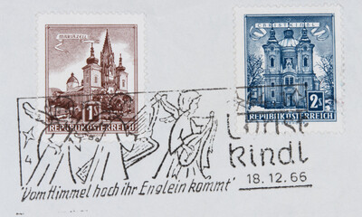 briefmarke stamp vintage retro alt old gestempelt used frankiert cancel Österreich Austria...