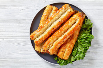 Rollini with feta, spinach, chicken meat filling
