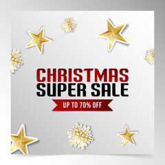 Christmas sale social media post design template