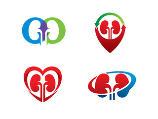 kidney logo symbol or icon template