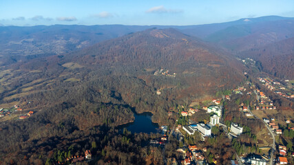 Fototapeta na wymiar Sovata Resort - Romania, seen from above