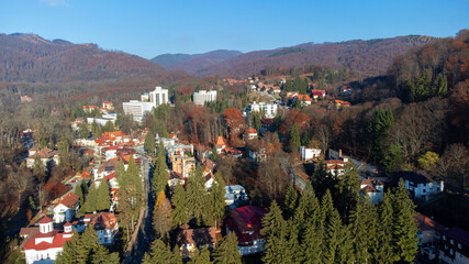 Bear lake (Ursu) from Sovata resort - Romania, seen from above