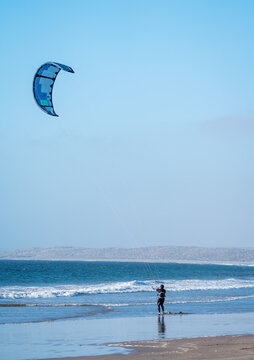 unknown person doing kitesurfing in Atacama, Chile	
