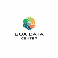 Center data box logo Technology app privacy protect for business