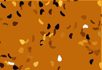 Light Orange vector pattern with chaotic shapes.