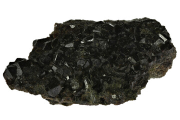 garnet on matrix from Nevada, USA isolated on white background