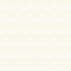 Yellow and white triangle seamless ethnic pattern background. Vector illustration.	