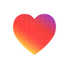 Vector heart for design on a gradient background. Heart for Instagram