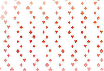 Light Red vector template with poker symbols.