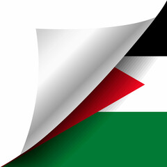 Hidden Jordania flag with curled corner