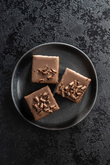 Sweet cake. Tasty chocolate dessert.