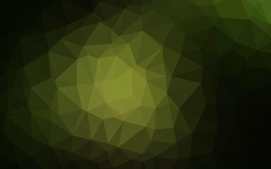 Dark Green vector blurry triangle pattern.