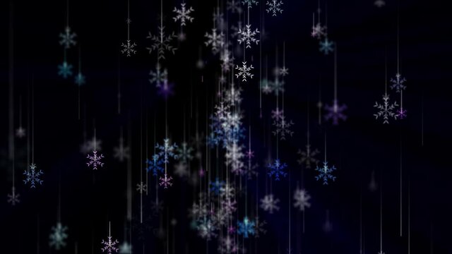 Christmas Background snow flakes dark UHD