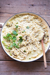 Risotto with chicken and mushrooms 