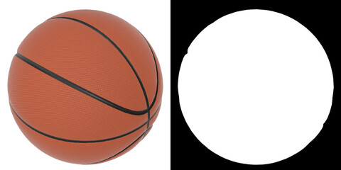 Obraz premium 3D rendering illustration of a basketball ball