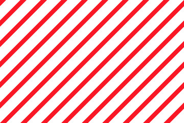 Fototapeta premium Candy cane seamless pattern. Christmas striped red background. Xmas prints with diagonal lines. Abstract geometric texture. Cute holiday wrapping paper. Vector illustration.
