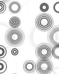 Illustration of an abstract seamless rings pattern