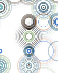 Illustration of an abstract seamless rings pattern