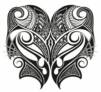 Tattoo tribal abstract sleeve, black arm shoulder tattoo fantasy pattern vector
