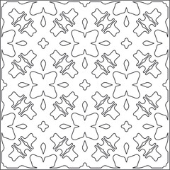Vector pattern with symmetrical elements . Repeating geometric tiles from striped elements.Monochrome texture.Black and 
white pattern for wallpapers and backgrounds.
