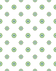 Fototapeta na wymiar An Illustration of a seamless tile floral pattern used as wallpaper or background