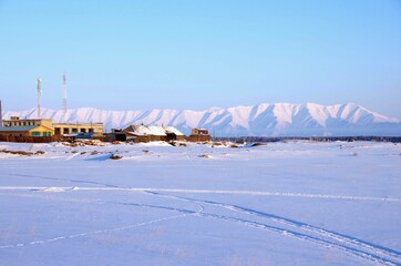 Lake Baikal in winter in Siberia, Russia