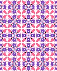 An Illustration of a seamless tile floral pattern used as wallpaper or background