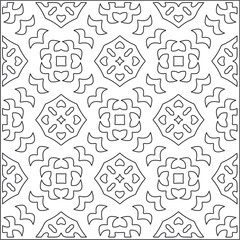 Vector pattern with symmetrical elements . Repeating geometric tiles from striped elements.Monochrome texture.Black and 
white pattern for wallpapers and backgrounds.