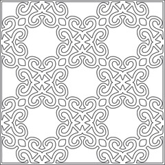 Vector pattern with symmetrical elements . Repeating geometric tiles from striped elements.Monochrome texture.Black and 
white pattern for wallpapers and backgrounds.