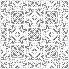 Vector pattern with symmetrical elements . Repeating geometric tiles from striped elements.Monochrome texture.Black and 
white pattern for wallpapers and backgrounds.