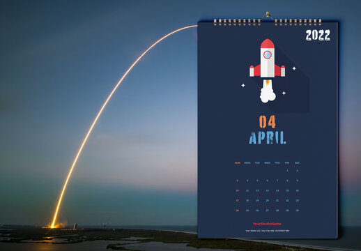 Kids Space Wall Calendar 2022 Layout